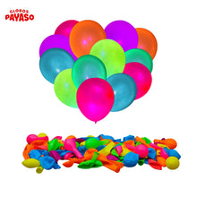 50pz Globos Payaso Neón #10 Latex Colores Surtidos Fiestas - GLOBO PAYASO - vista lateral