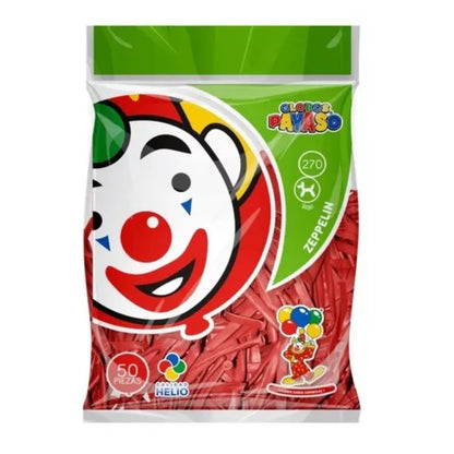 50pz Globos Payaso Largos #270 Elige Color Fiesta Decoracion Rojo - GLOBO PAYASO - contenido