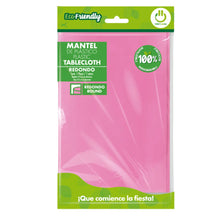 Mantel de Plastico Redondo Rosa 213 cm Party is on - Fabricas selectas