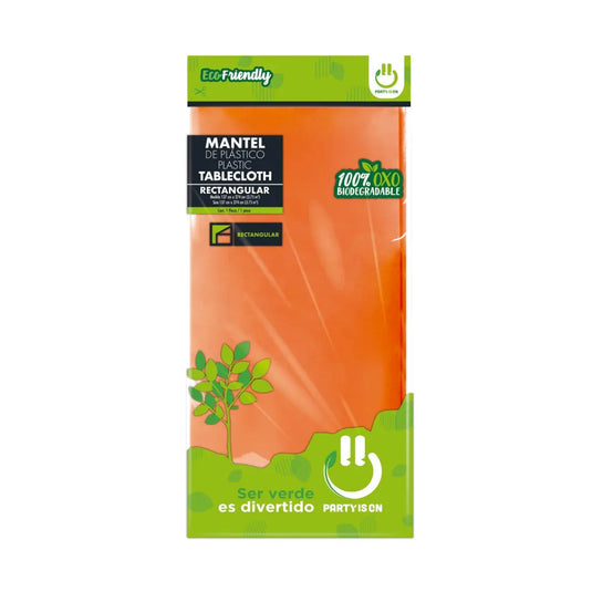 Mantel Plastico Desechable Party Is On Colores Varios Naranja - PARTY IS ON
