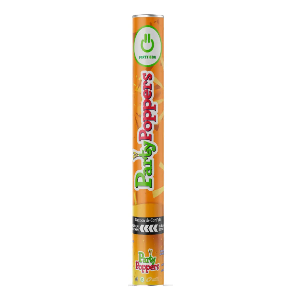 4pz Party Popper Partyison Bazuca Estrellas Metalicas Doradas - PARTY IS ON