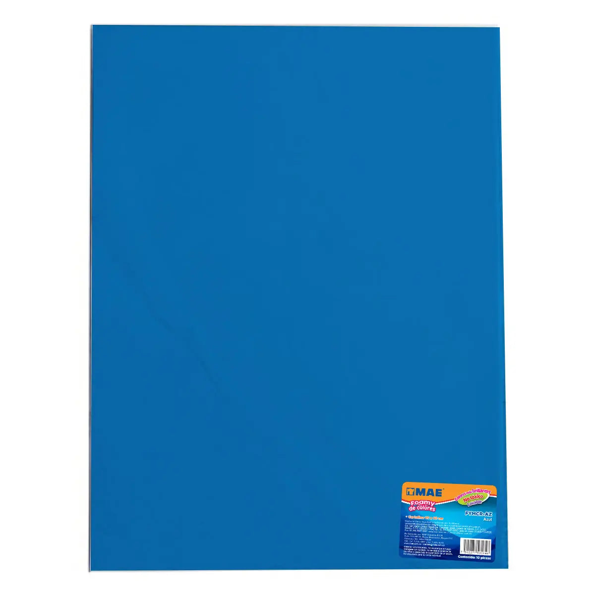 10 piezas Foamy tamaño cartulina 45 x 60 cm, color azul MAE - Mae