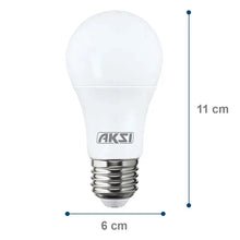 Foco LED A19 7W luz blanca, caja color Aksi - Aksi - vista lateral