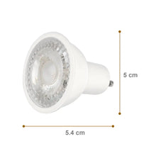 Foco LED MR16 7W luz calida - 127V/GU10, caja color Aksi - Aksi