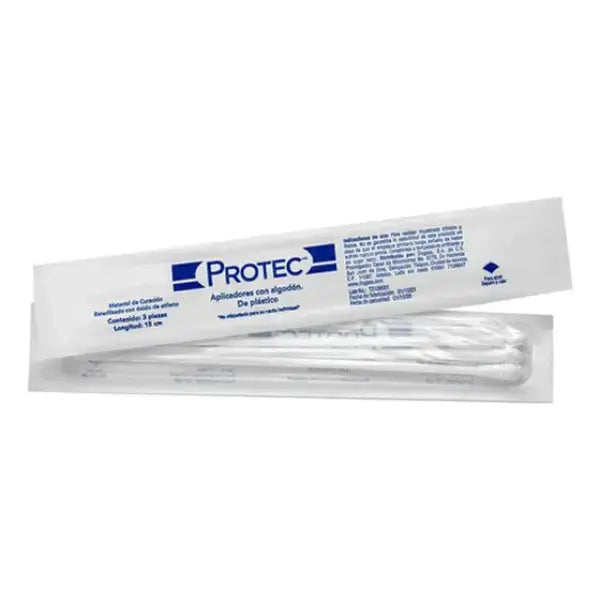 Bolsa 100 paquetes C/3 Aplicadores Algodon Protec Esteril 15cm Degasa - Degasa - detalle