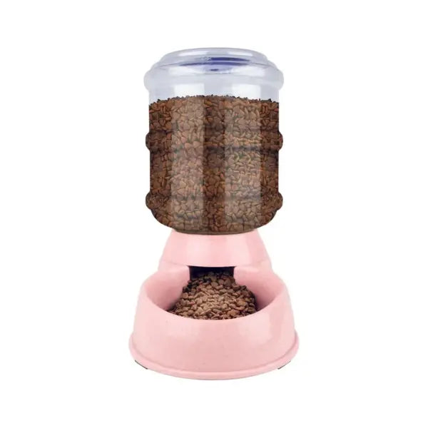 Alimentador Automatico Mascotas Grande de Color Rosa AKSI PETIT - Aksi - vista lateral