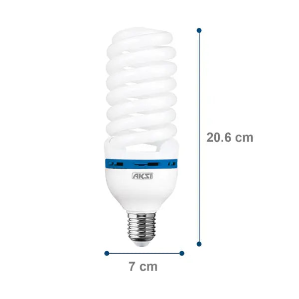 Foco Ahorrador Aksi 65W (Ilumina 250W) - Luz Blanca 127v - Aksi - detalle