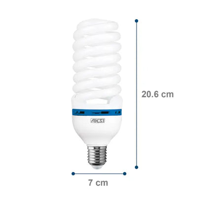 Foco Ahorrador Aksi 65W (Ilumina 250W) - Luz Blanca 127v - Aksi - detalle