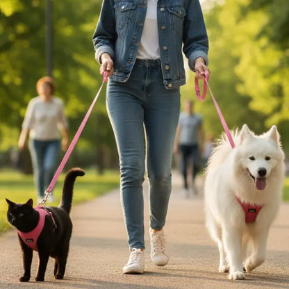 Arnes Para Perro Tipo A Mediano de Color Rosa AKSI PETIT - Aksi - vista lateral
