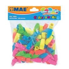 Bolsa con 100pz Goma para lapiz tipo capuchon MAE - Mae