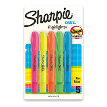 Sharpie, Resaltadores Gel, Punta Bala, Colores Surtidos, 5 Piezas - Sharpie