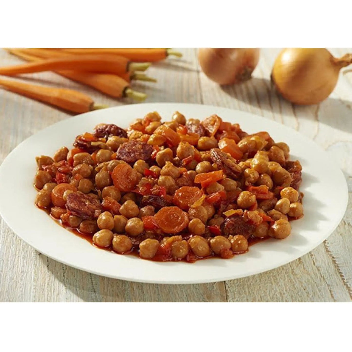Garbanzos con Chorizo 425g - Cesarfer - vista lateral