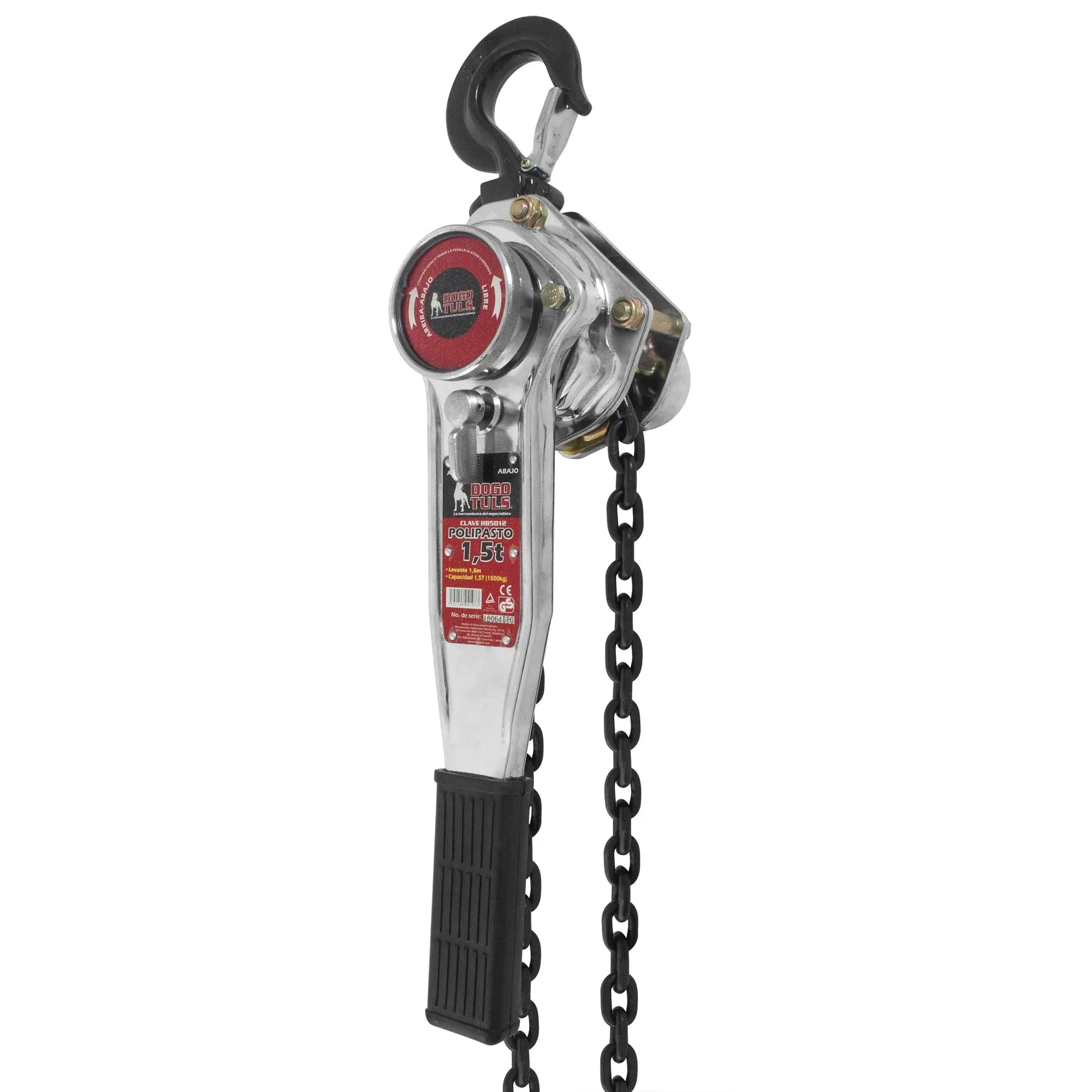 Polipasto de Palanca Cromado Dogotuls 1.5 Ton, 1.5 Metros - Dogotuls - detalle