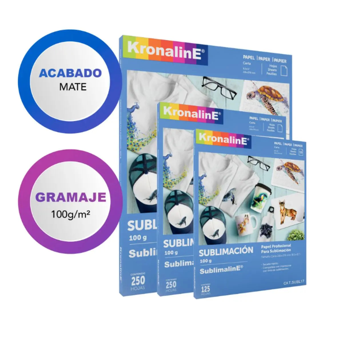Papel Para Sublimación Sublimar Carta Kronaline 125 Hojas - Kronaline - detalle