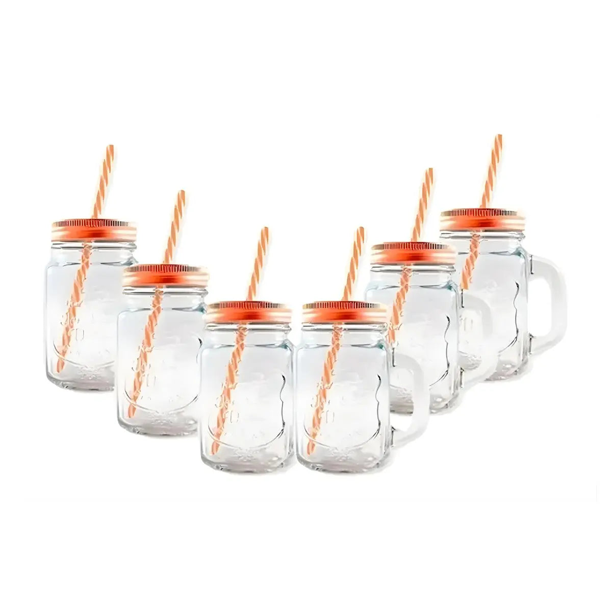 Ice Cold Drink De Asa 16oz con Tapa y Popote Traslúcidos 6 Piezas Grabado Tapa Cobre Hoyito - Drink Lab - vista trasera