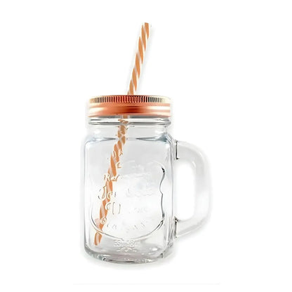Ice Cold Drink De Asa 16oz con Tapa y Popote Traslúcidos 6 Piezas Grabado Tapa Cobre Hoyito - Drink Lab - detalle
