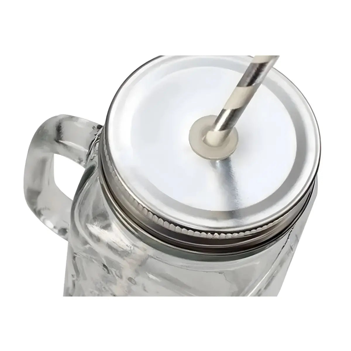 Mason Jar Grabado Transparente Con Tapa Y Popotes 24 PZ BLISTER - Coveme