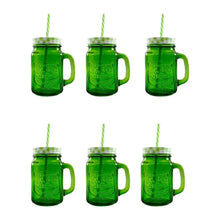 6pz Mason Jar Ice Cold Drink Grabado COLOR de 16oz VERDE - Coveme - vista lateral