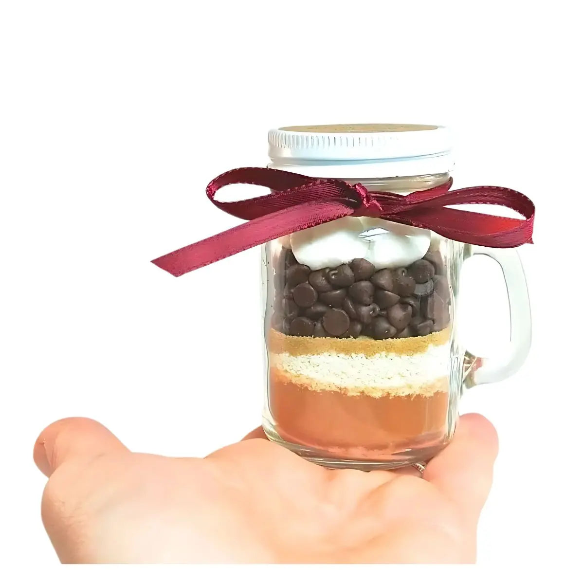 48pz Mason Jars Mini c/Asa LISO tapa cobre completa - Coveme - detalle