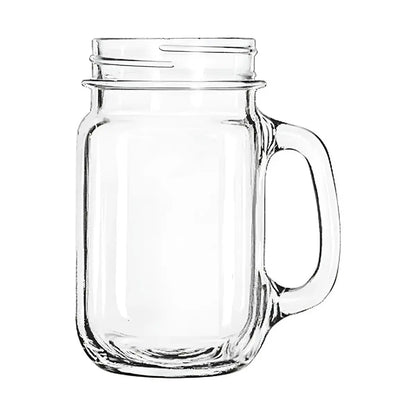 48pz Mason Jars Mini c/Asa LISO tapa cobre completa - Coveme - vista lateral