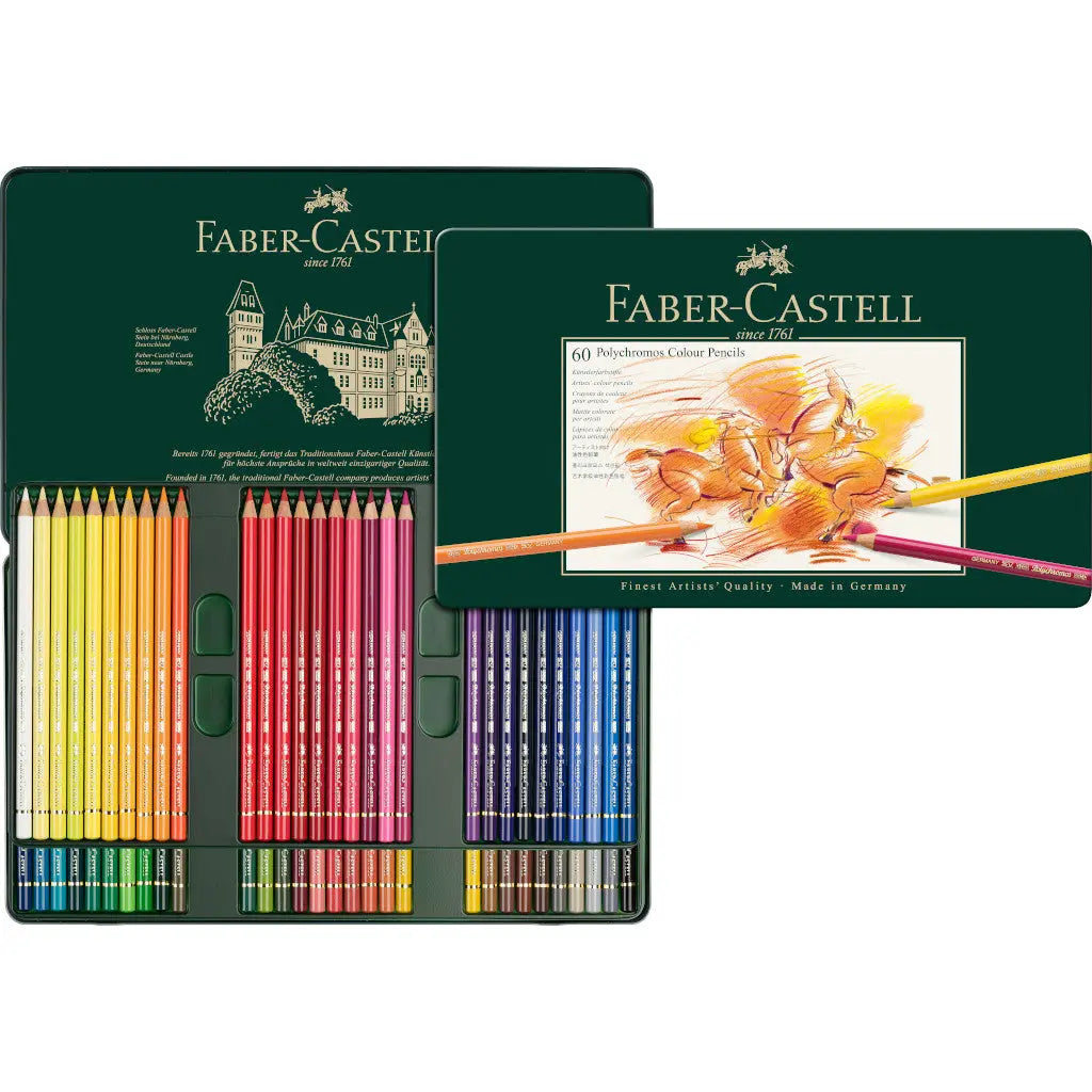 Faber-Castell Polychromos Artists' Color Pencils - Tin of 60 Colors - Premium Quality Artist Pencils - Faber Castell - uso