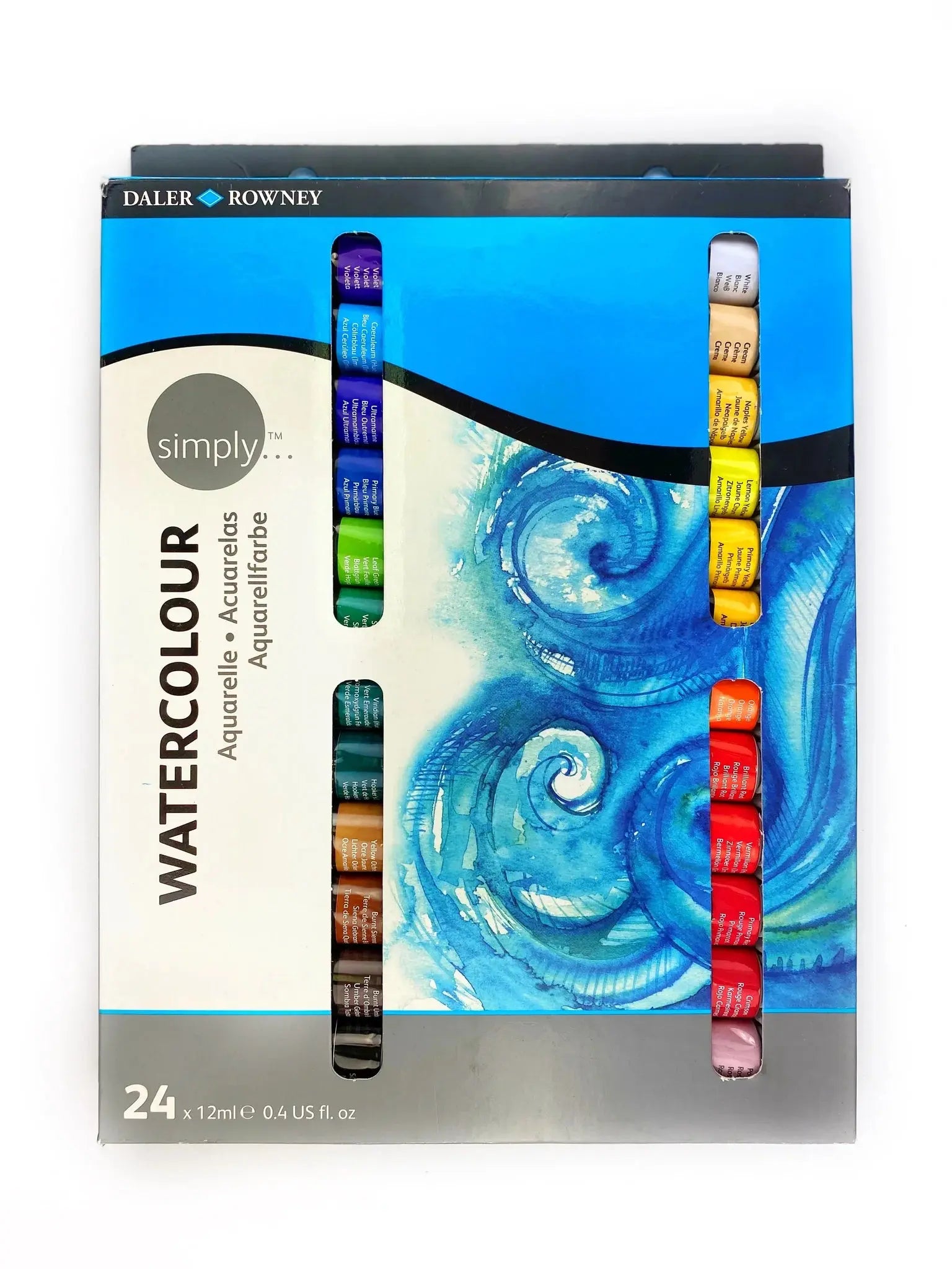 Pintura Acuarela Daler Rowney Simply Set 24 X 12ml - daler rowney - vista lateral