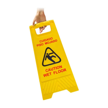 Letrero Precaucion Plegable Oval Señalamiento Piso Mojado - Oval - empaque