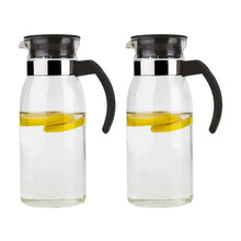 Set 2 Jarra Aurora Vidrio Asa Color Negra 1l Hogar Color Transparente - Drink Lab - empaque