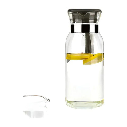Set 2 Jarra Aurora Vidrio Asa Color Negra 1l Hogar Color Transparente - Drink Lab - vista lateral
