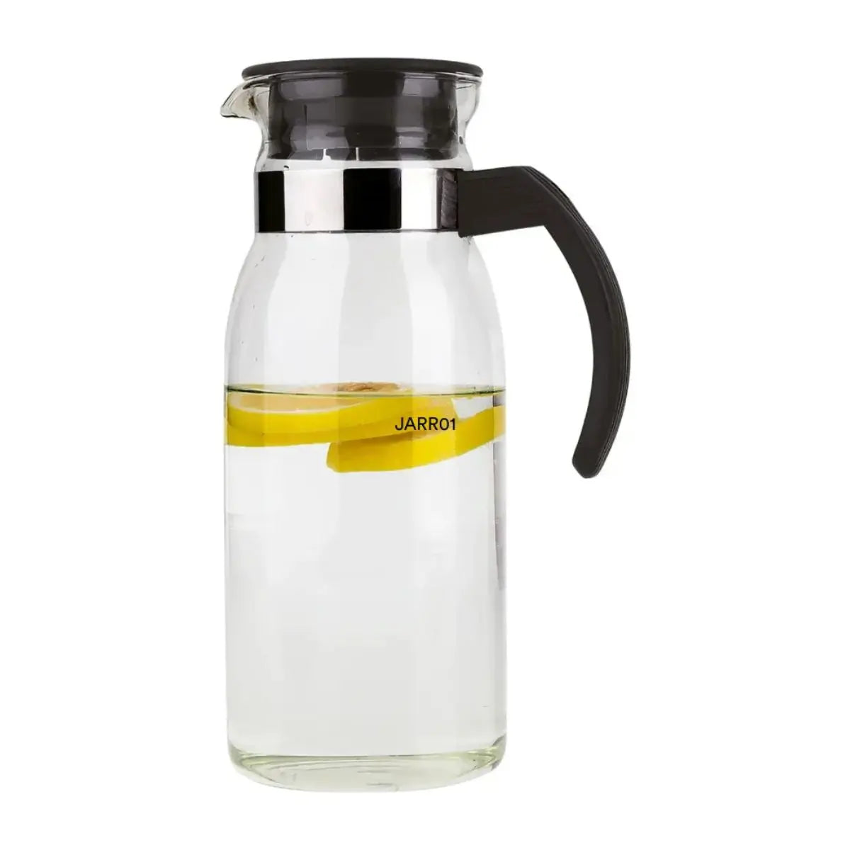 Set 2 Jarra Aurora Vidrio Asa Color Negra 1l Hogar Color Transparente - Drink Lab - vista trasera