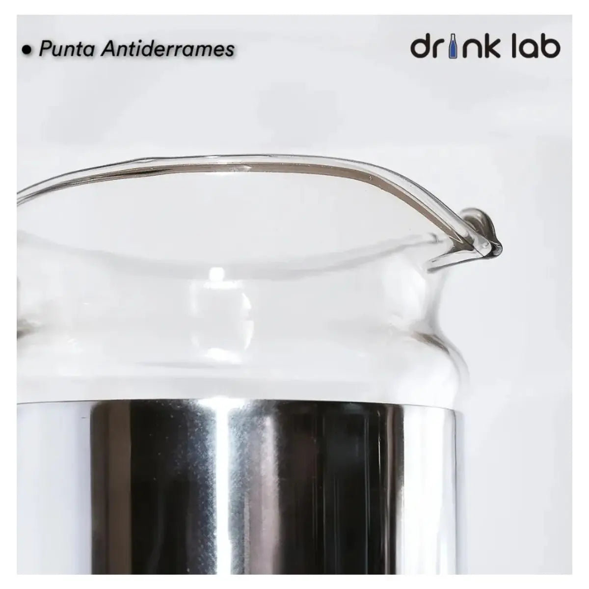 Set 2 Jarra Aurora Vidrio Asa Color Negra 1l Hogar Color Transparente - Drink Lab - detalle
