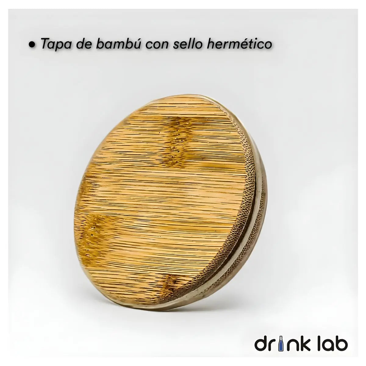 Set 2 Jarra Cairo Tapa Bambu Vidrio 1.2 Litros Hogar Transparente - Coveme - detalle
