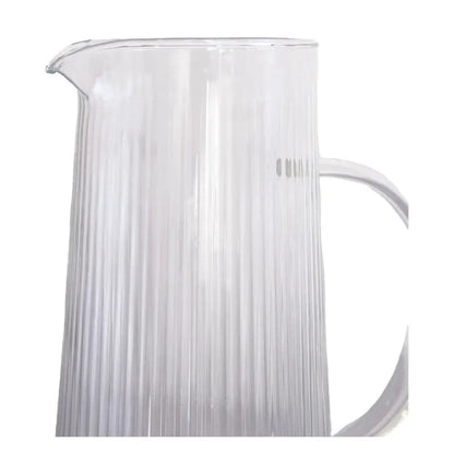 Set 2 Jarra Vidrio Giza Tapa Acero Inoxidable 1.3 Litros Hogar Color Transparente - DrinkLab