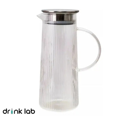 Jarra Vidrio Giza Tapa Acero Inoxidable 1.3 Litros Hogar - Coveme - detalle