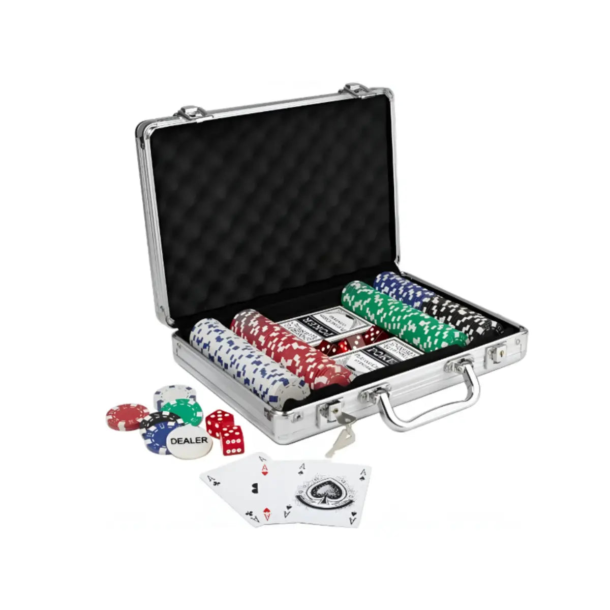 Maletin Poker Bellagio Gris Promoopción - Promoopcion - vista lateral