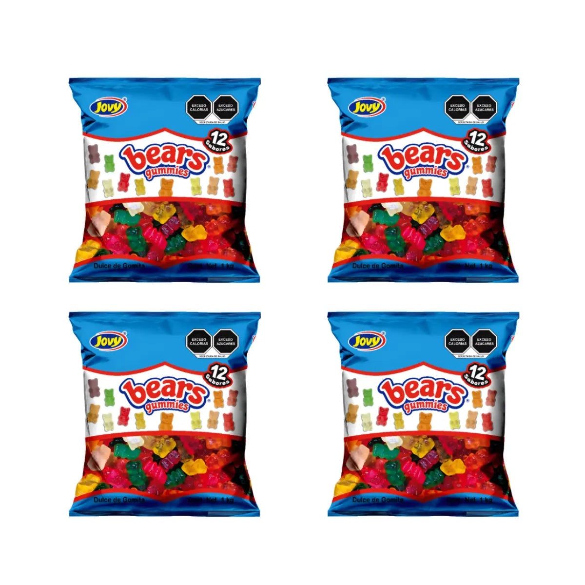 4 Kg Gomitas Ositos Jovy Sabores Frutales Bears Gummie Suave - Jovy