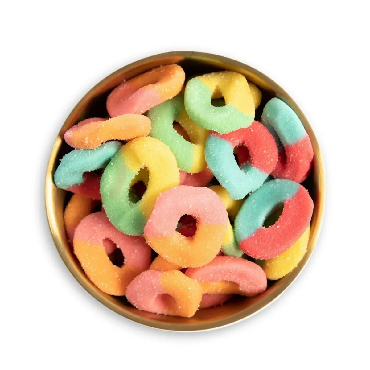 Gomitas Neon Sour Rings Jovy Aros Neon Sabores Surtidos 1kg - Jovy - vista lateral