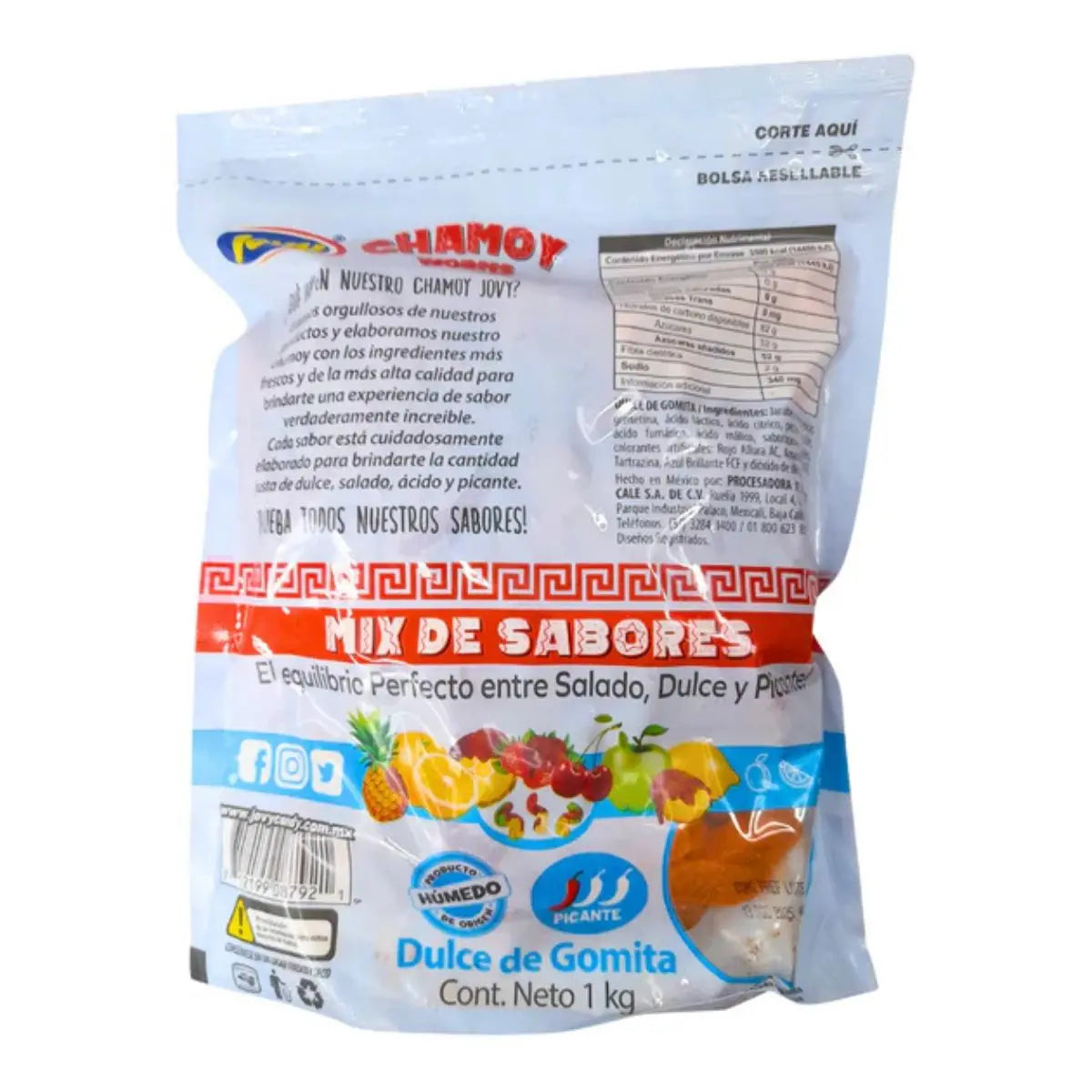 Gomitas Chamoy Worms Frutales Jovy Mix Sabores Picante 1kg - Jovy