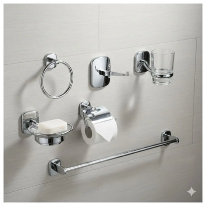 Juego Accesorios Baño 6 Piezas Cromado Meer - CNX - detalle