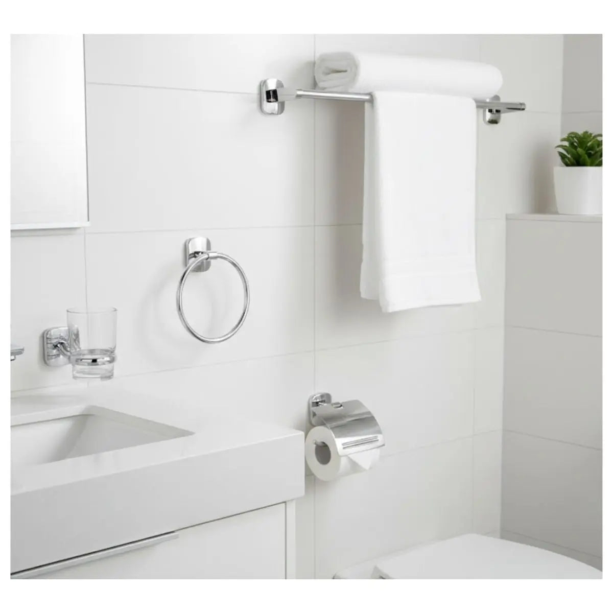 Juego Accesorios Baño 6 Piezas Meer Cromado INNER 2PZ - CNX - vista trasera