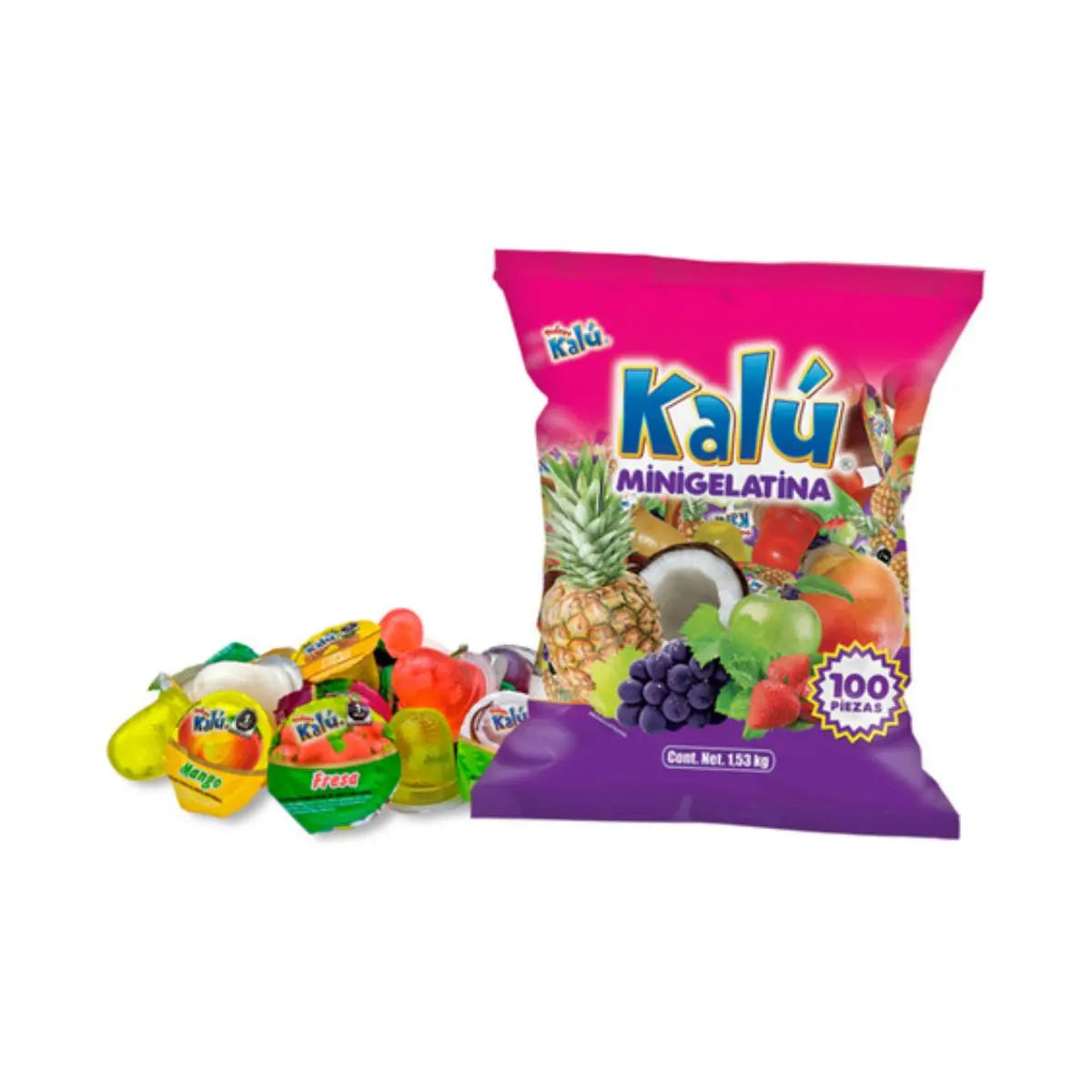 Minigelatina Kalu en Bolsa 100pz - Coveme
