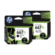 Kit 2 Cartuchos Tinta Hp 667 Xl Ink Advantage Negro Tricolor - HP - detalle