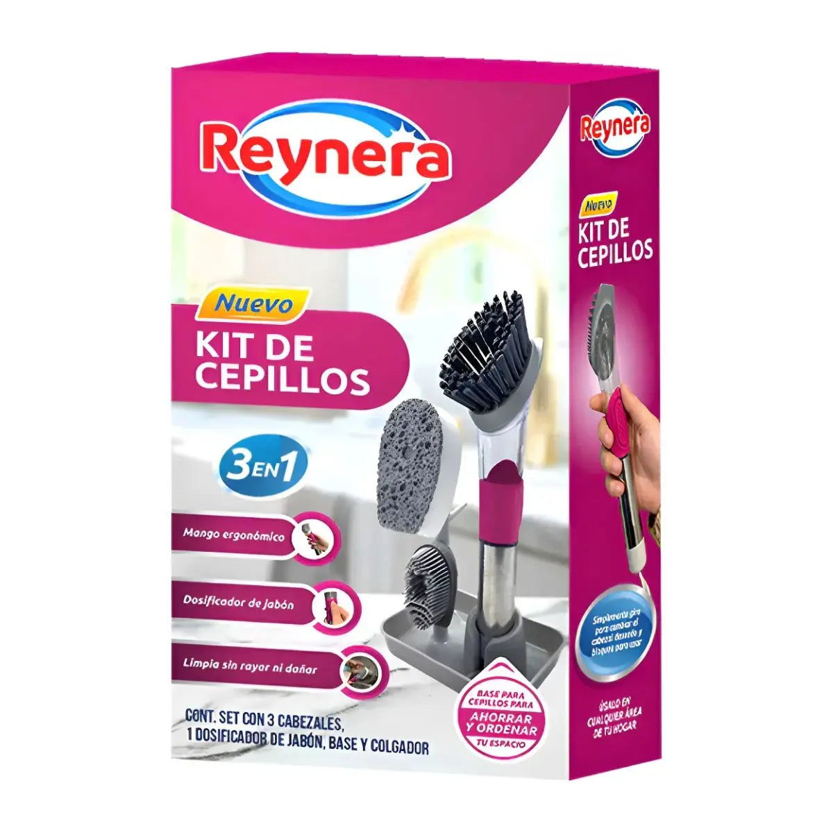 KIT DE CEPILLOS 3 EN 1 REYNERA - Reynera - detalle