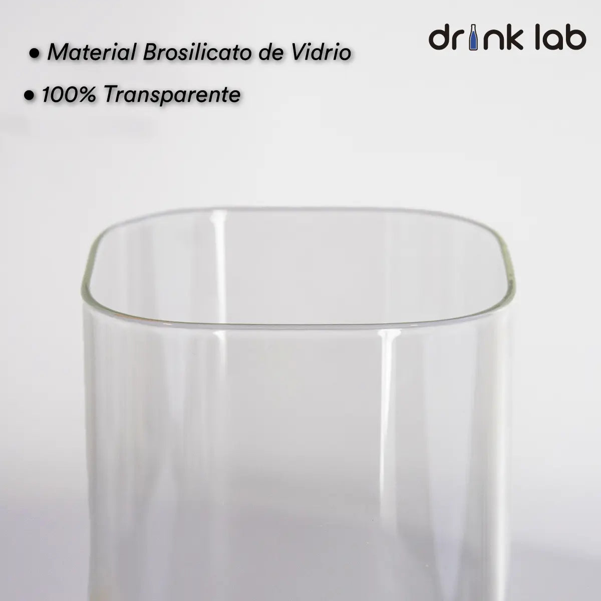 3 Recipientes Hermetico Vidrio Tapa Bambu - Drink Lab - Coveme - vista trasera