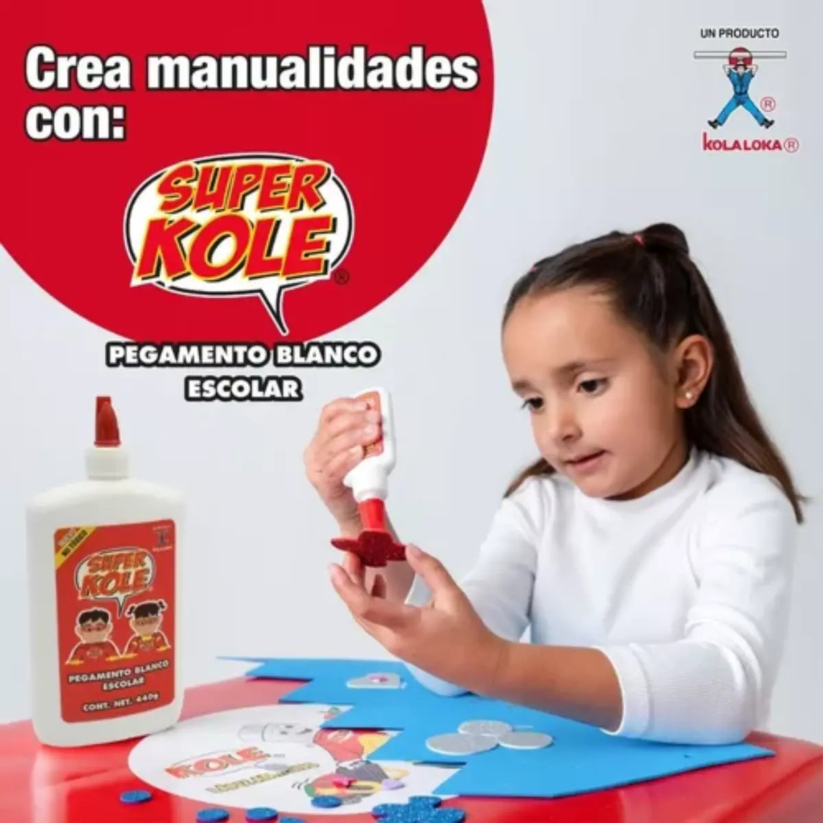 12pzs Super Kole 440 Gramos Pegamento Blanco Kolaloka - Dogotuls - detalle