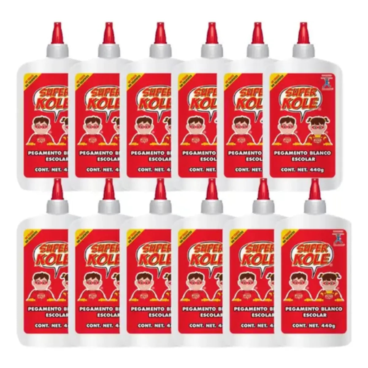12pzs Super Kole 440 Gramos Pegamento Blanco Kolaloka - Dogotuls - empaque