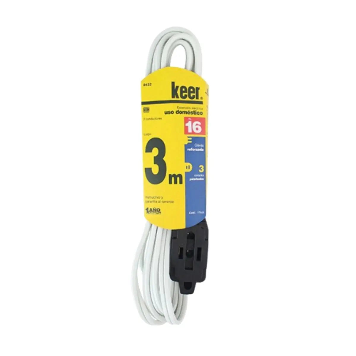 Extensión doméstica 3 m  5 amp - Kronaline - vista lateral