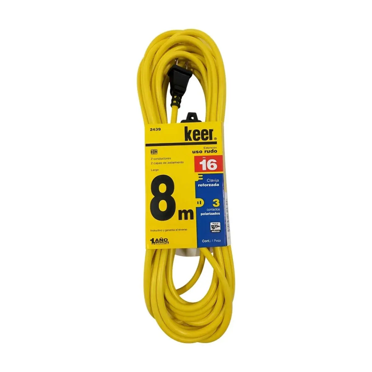Extensión uso rudo 8 m 7 amps. - Kronaline - vista lateral