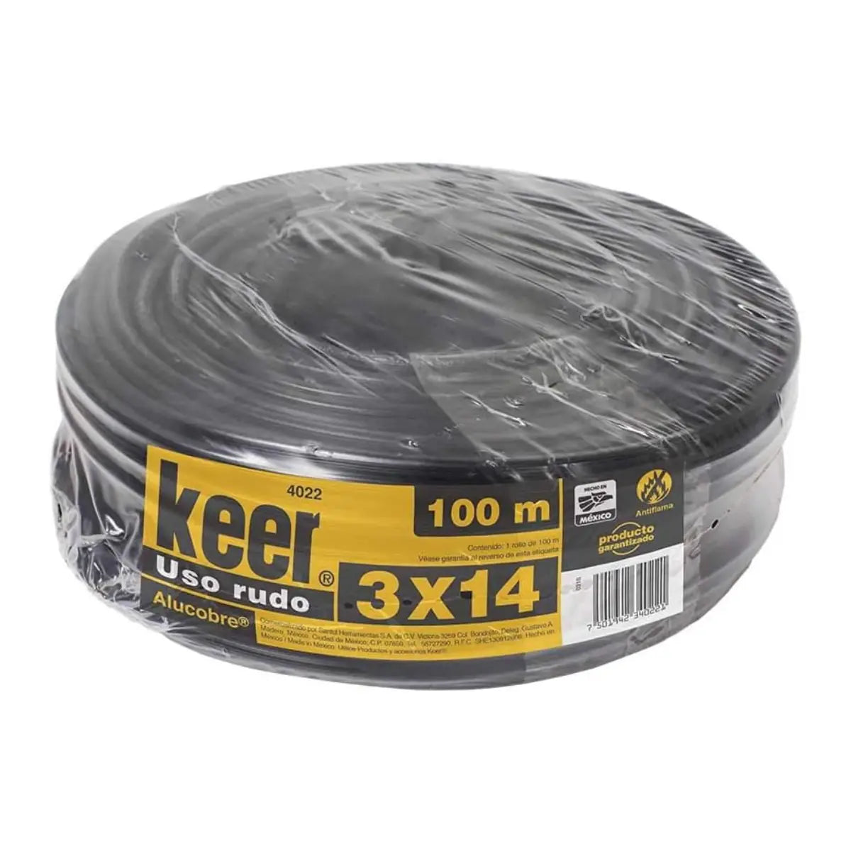 Cable de uso rudo 3x14 rollo 100 mts Santul - Kronaline - vista lateral