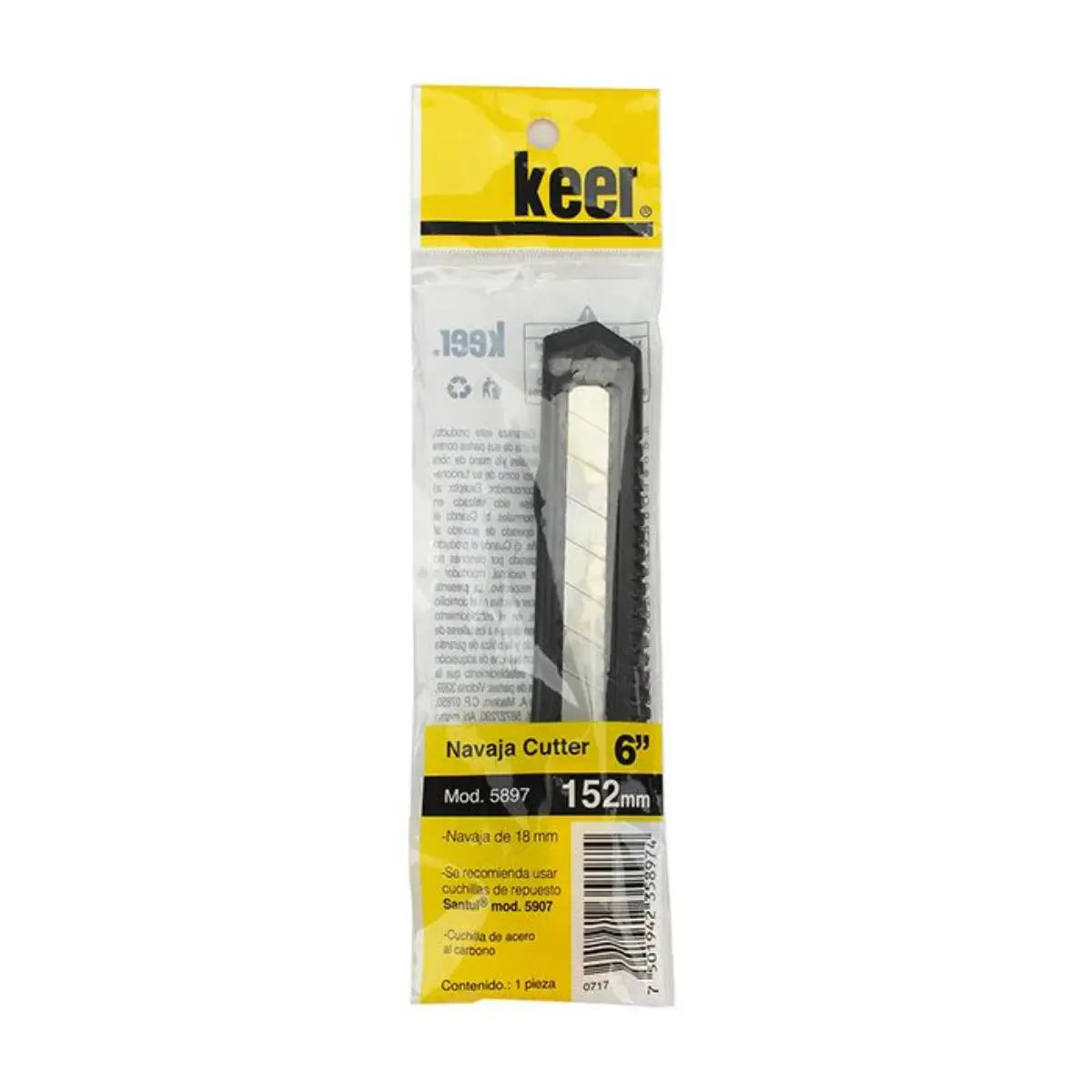 Cutter de plástico 6" Keer - Kronaline - vista lateral